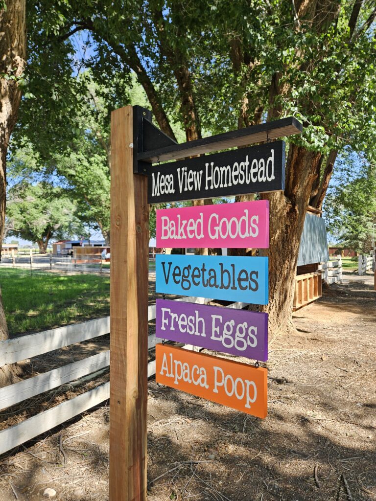 Mesa View Farmstand sign