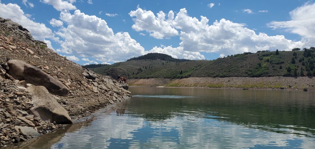 Picture of Blue Mesa Reservoir when the water level was low
