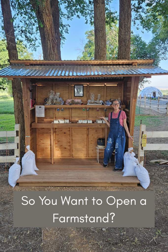 pinterest pin for an article about opening a farmstand 