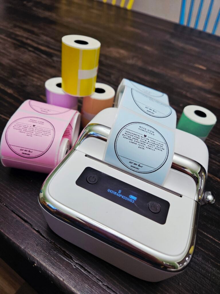 picture of a phomemo printer used for farmstand labels and pricing